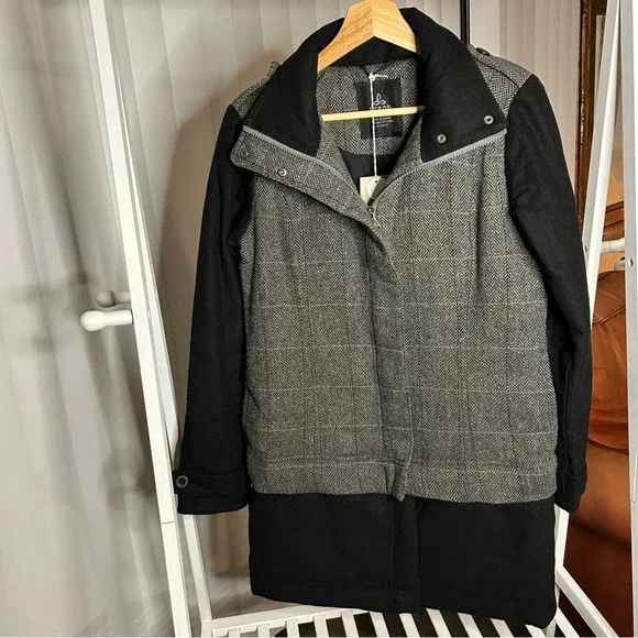 prAna Women’s Caprise Convertible Zip Insulated Herringbone Jacket - XS - NWT - Picture 2 of 11